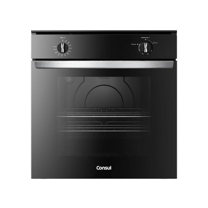 Forno de Embutir a Gás Consul 78L Preto com Grill COA84CE