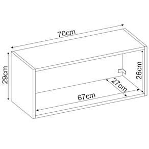 Miniatura Armário de Geladeira Demóbile Firenze com 1 Porta Basculante - Avena/Menta