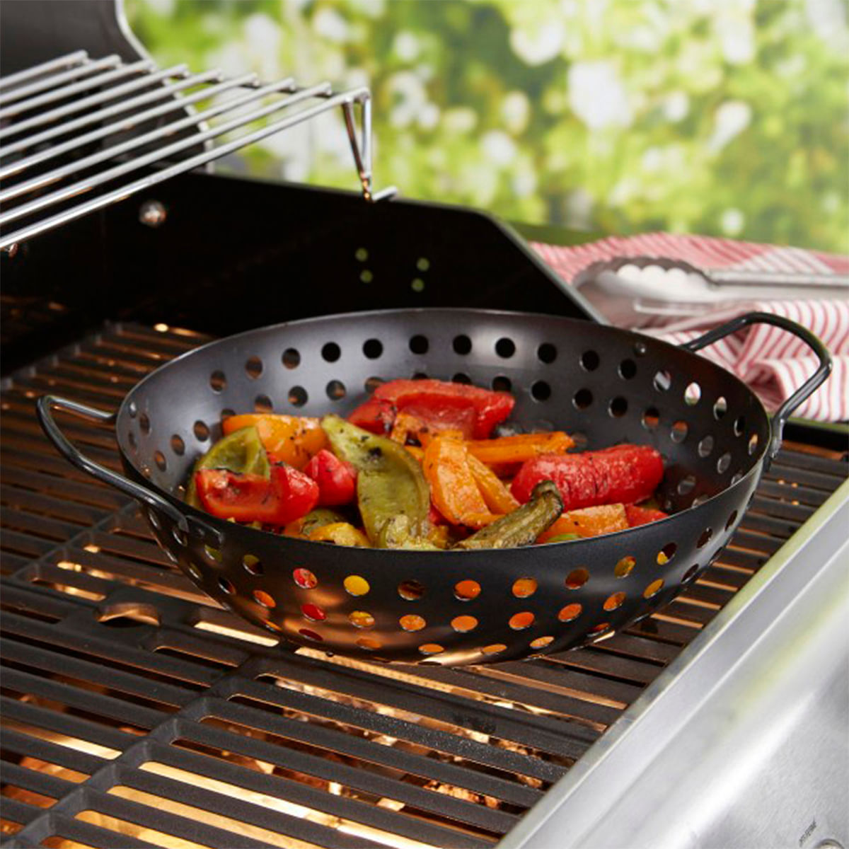 Assadeira Wok Prana Antiaderente 28cm Grill&Pizza