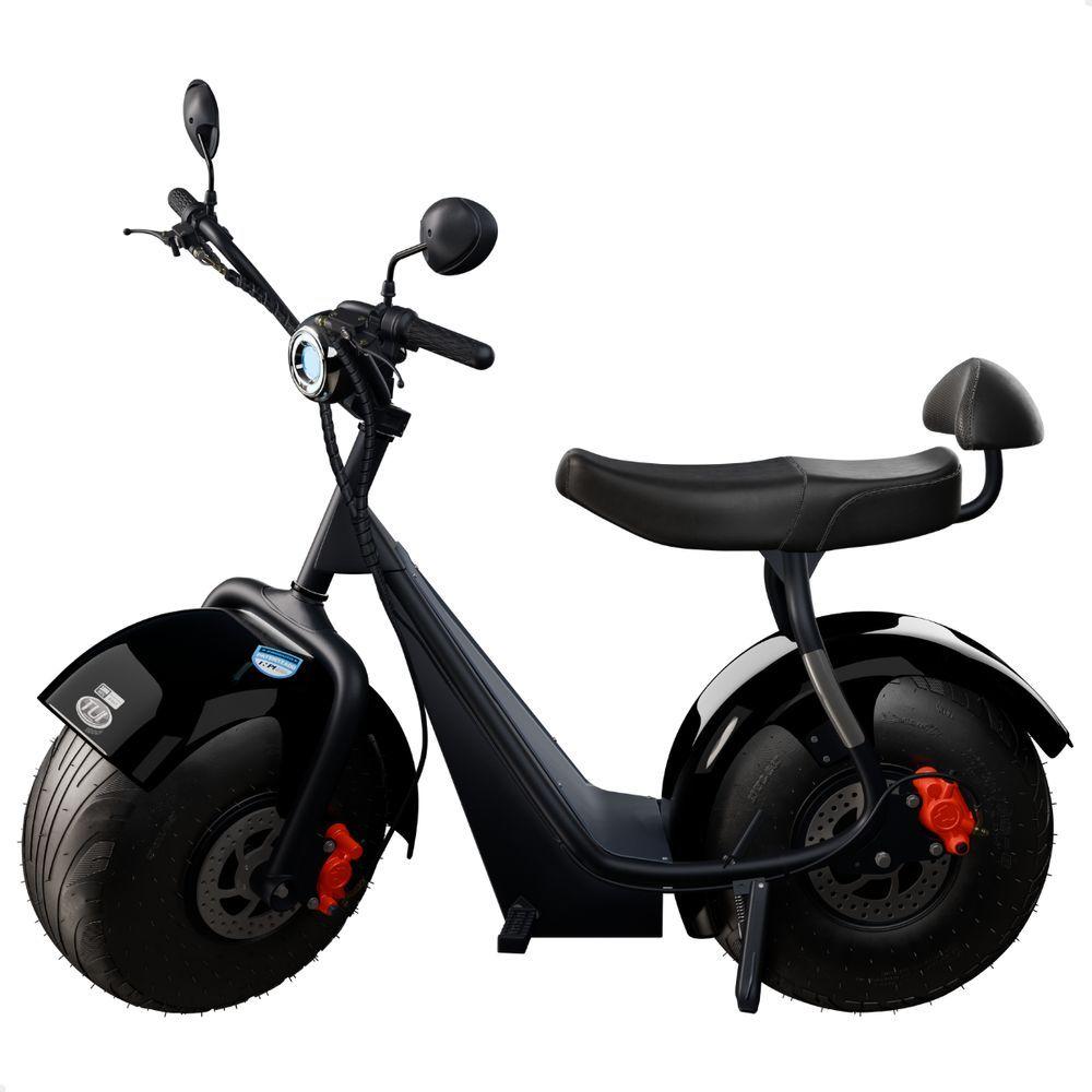 Miniatura Scooter Elétrica 1000w Tui 2 Lugares Autonomia 60km Sem Cnh Preto