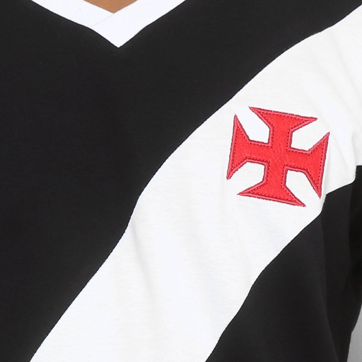 Miniatura Camiseta Vasco Retrô Mania 1948 Masculina Preto+Branco - EGG