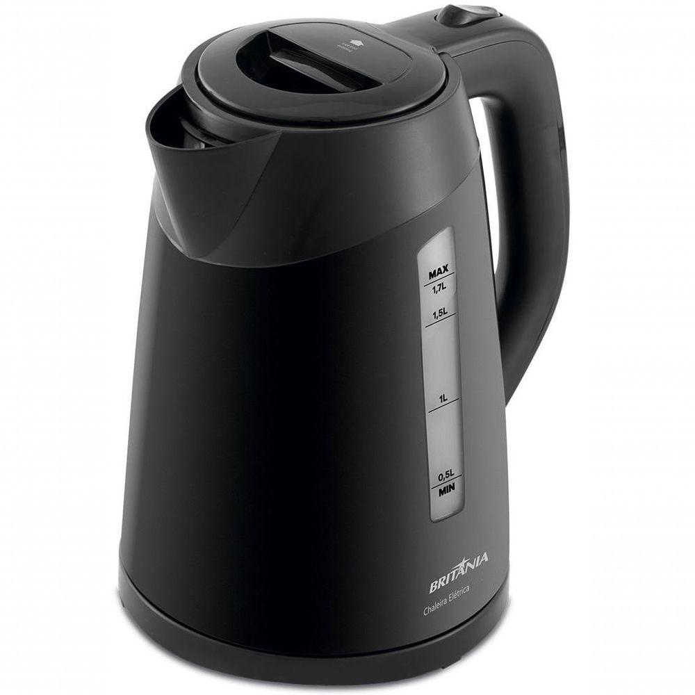 Miniatura Chaleira Eletrica Britania 1,7l Desligamento Automatico 1200w Preto 110V