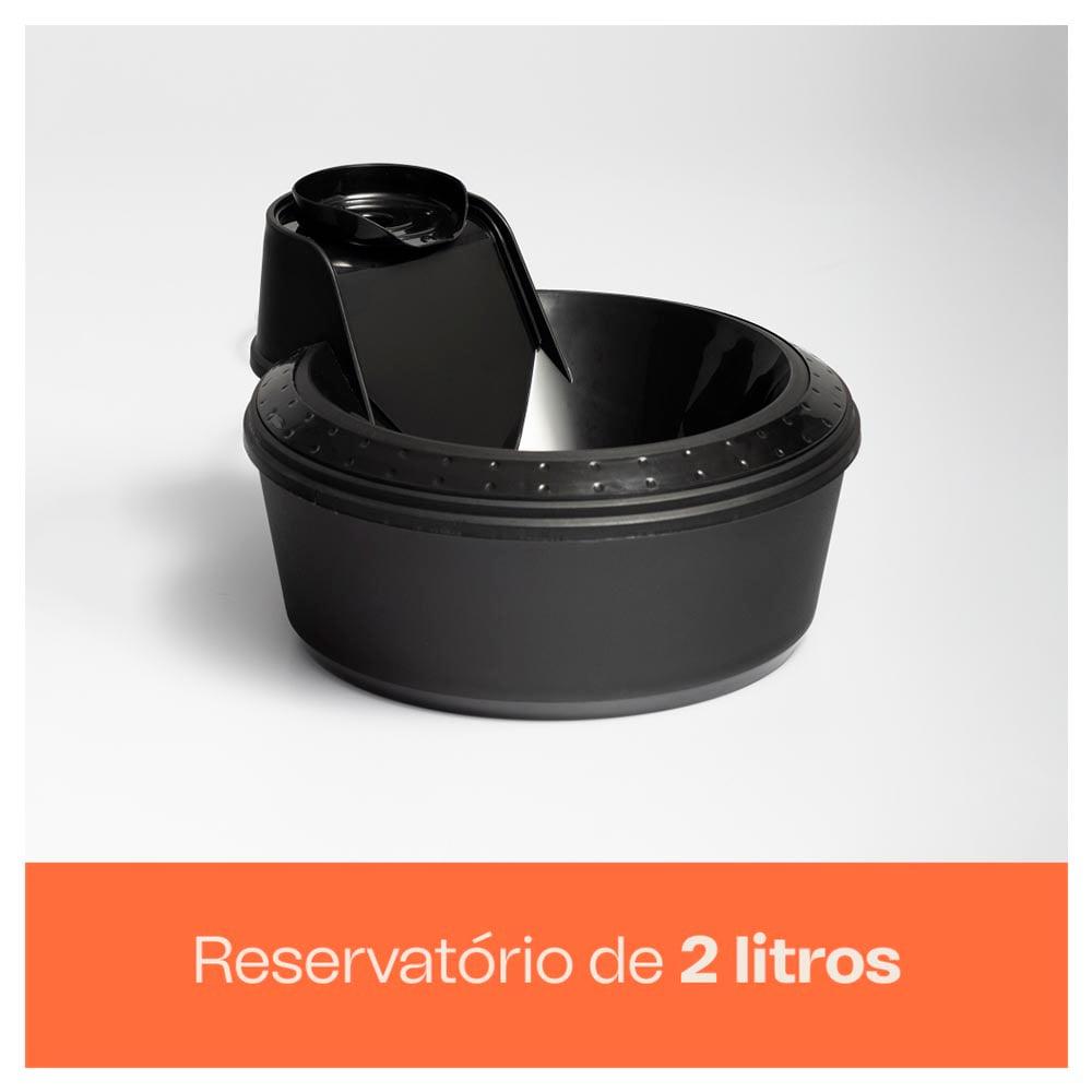 Miniatura Fonte Bebedouro Meau Clássica Preta - Bivolt