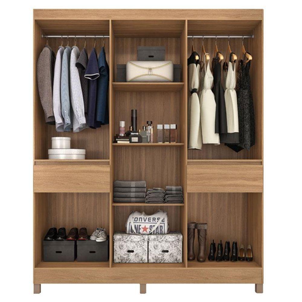 Miniatura Guarda Roupa Casal Mauá Amêndola Off White - Demóbile