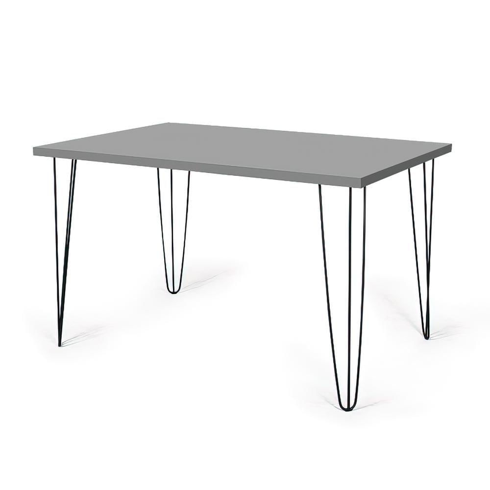 Miniatura Conjunto Mesa De Jantar Hairpin 130x80 Volpi Com 4 Cadeiras Eiffel Slim - Preto