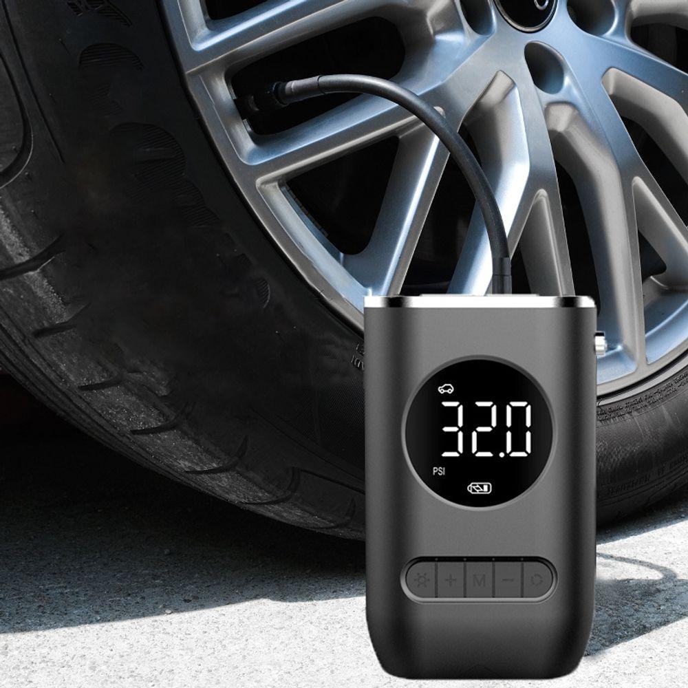 Miniatura Calibrador Compressor Digital Portátil Sem Fio Pneu Carro Bike