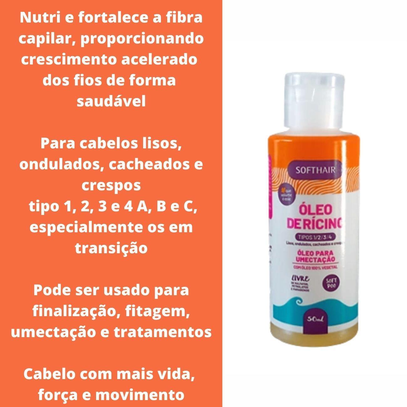 Miniatura Oleo De Ricino Capilar Umectação Lisos Crespos Cacheados 2Un
