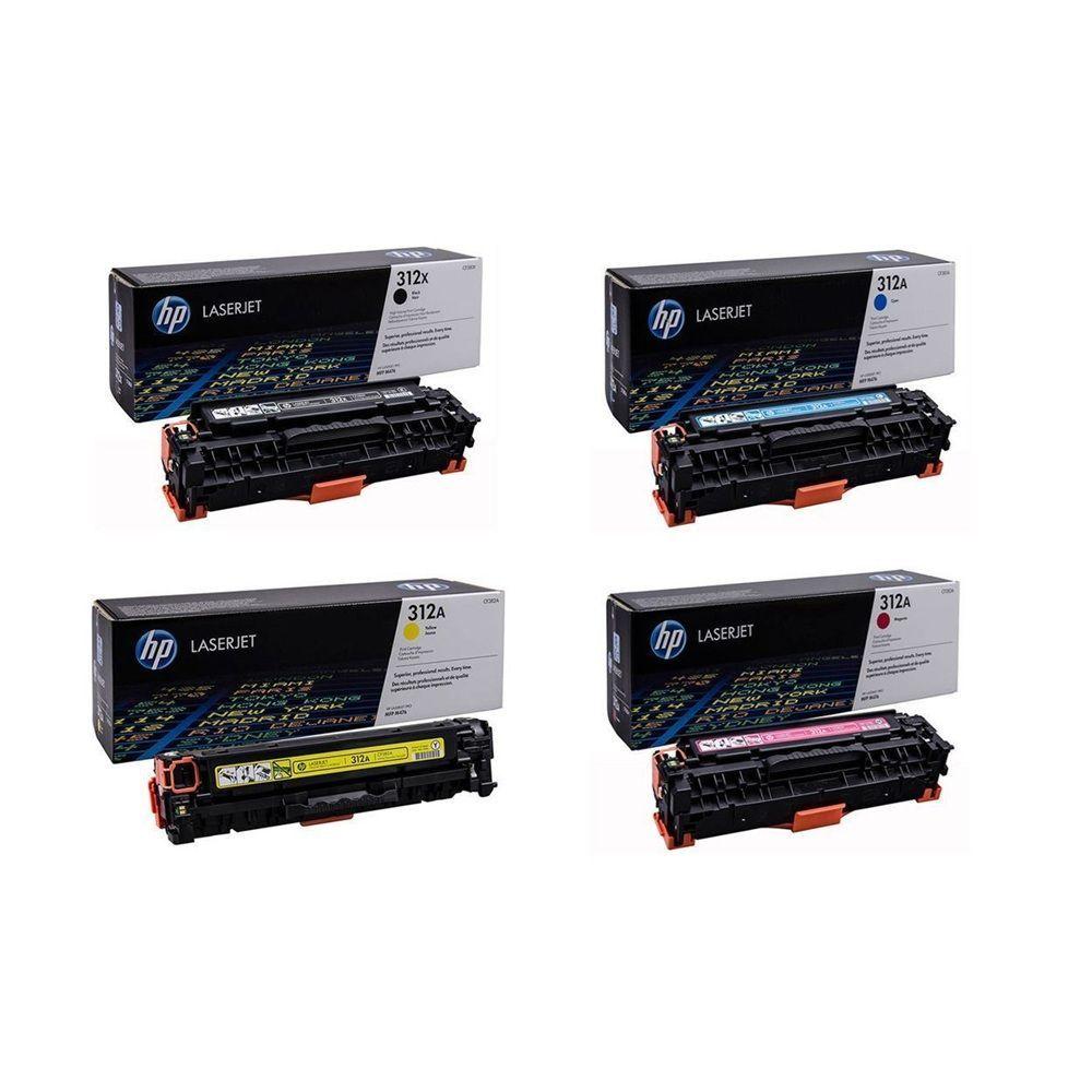 Miniatura Kit Toner Original Hp 312a Cf380a Cf381a Cf382a Cf383a M476dn / M476dw / M476nw