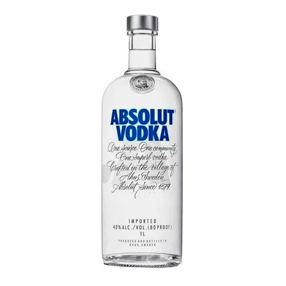 Miniatura Vodka Sueca Absolut Tradicional 1 Litro Caixa com 12 unidades