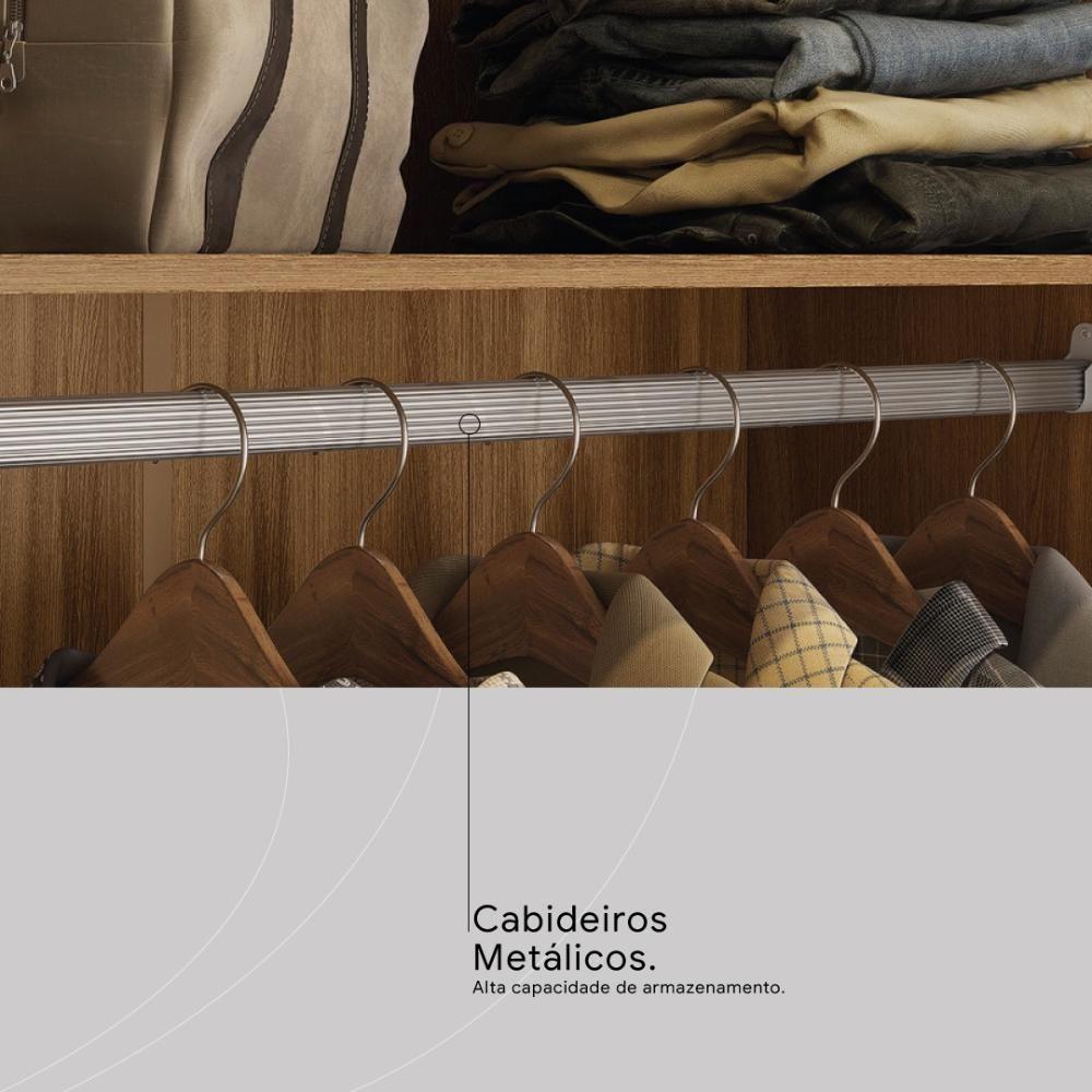 Guarda Roupa Casal 4 Portas Vidro Reflecta E 4 Gavetas Laredo Amêndola-nude Prime Tx