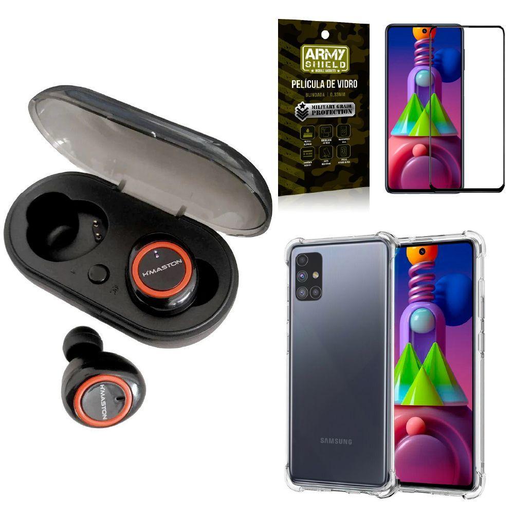 Miniatura Capa Samsung M51 + Fone Bluetooth Ly-101 + Película 3D