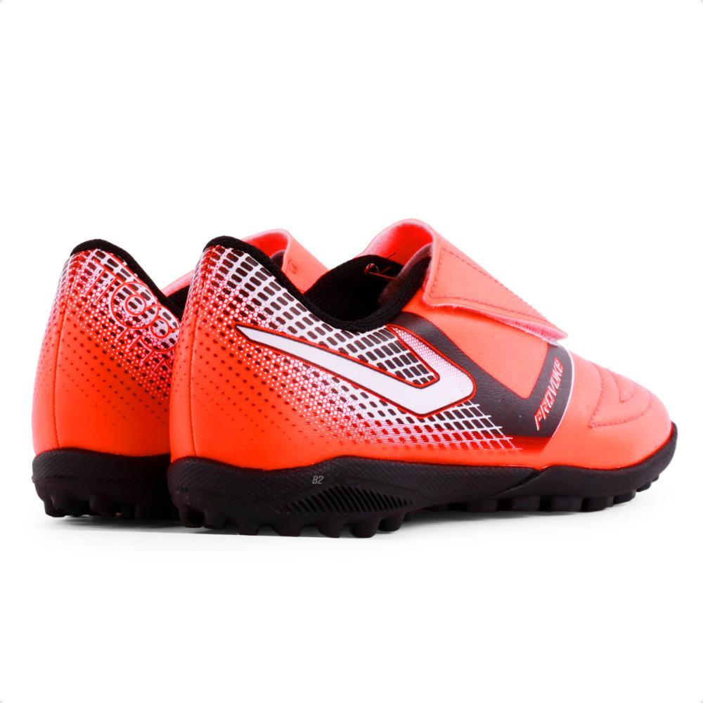Chuteira Society Topper Provoke Infantil Coral / Preto - 28