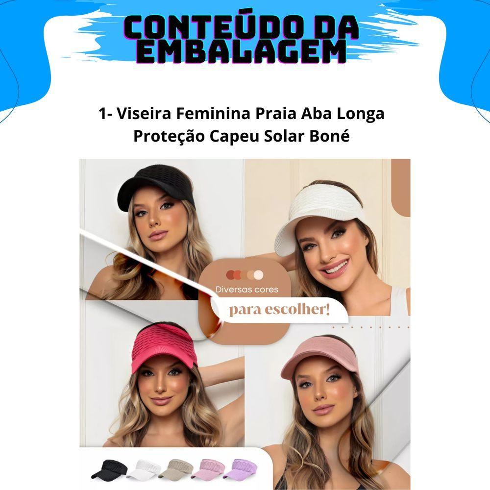 Viseira Aba Longa Boné Moda Blogueira Respirável Amarelo