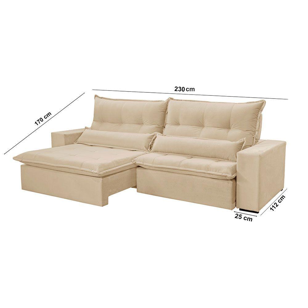 Miniatura Sofá Grecia Linho 02 Módulos De 90cm B25cm Meu Sofá Online A294 Linho Creme