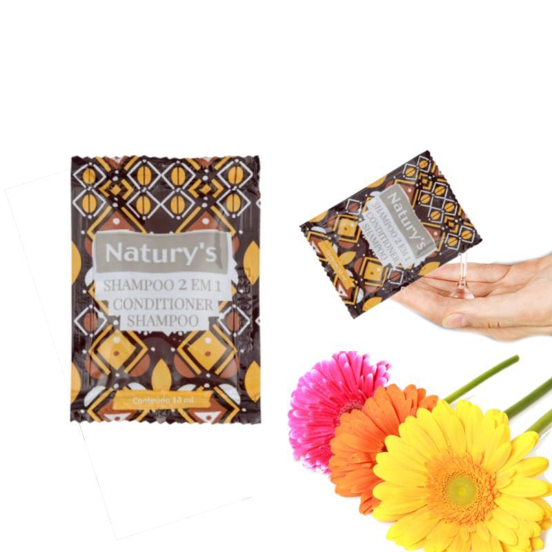 Miniatura Kit 500 Mini Shampoo Condicionador 2 Em 1 Hotel Sachê 10Ml