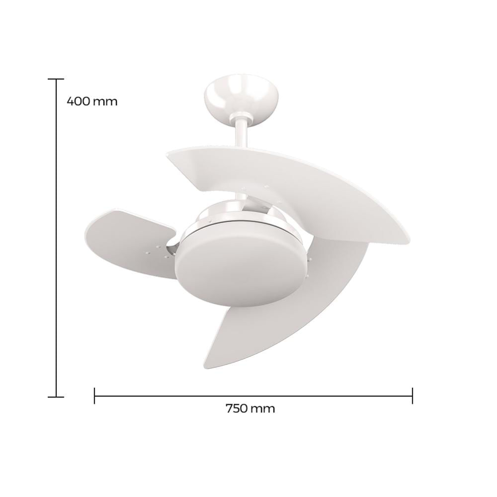 Miniatura Ventilador de Teto 220V Tron Ventiladores Branco