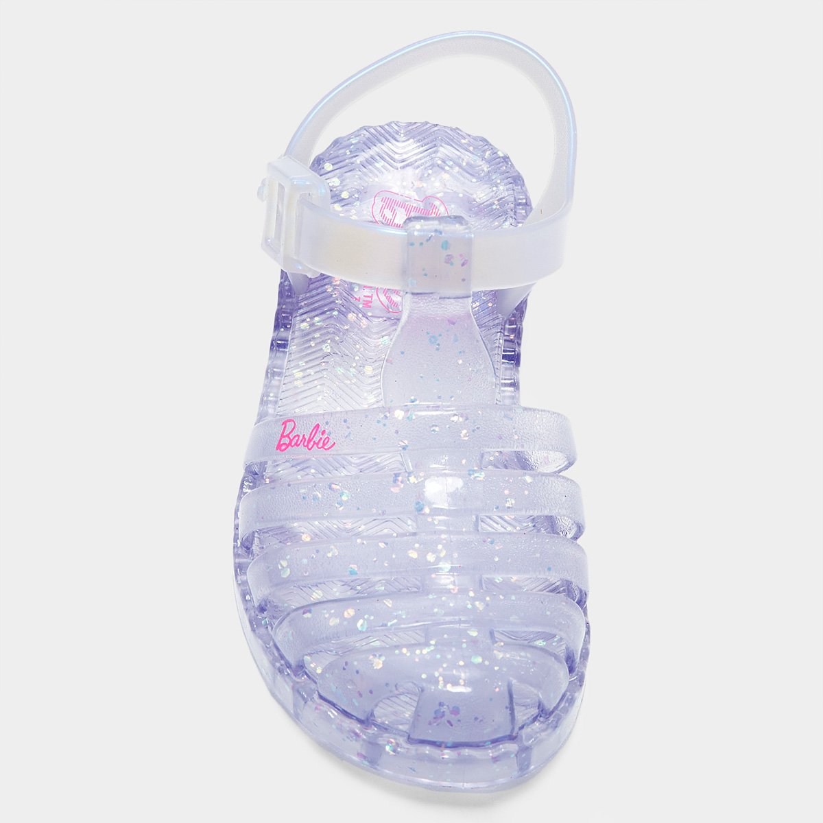 Miniatura Sandália Infantil Grendene Barbie Glitter Azul+Rosa - 29