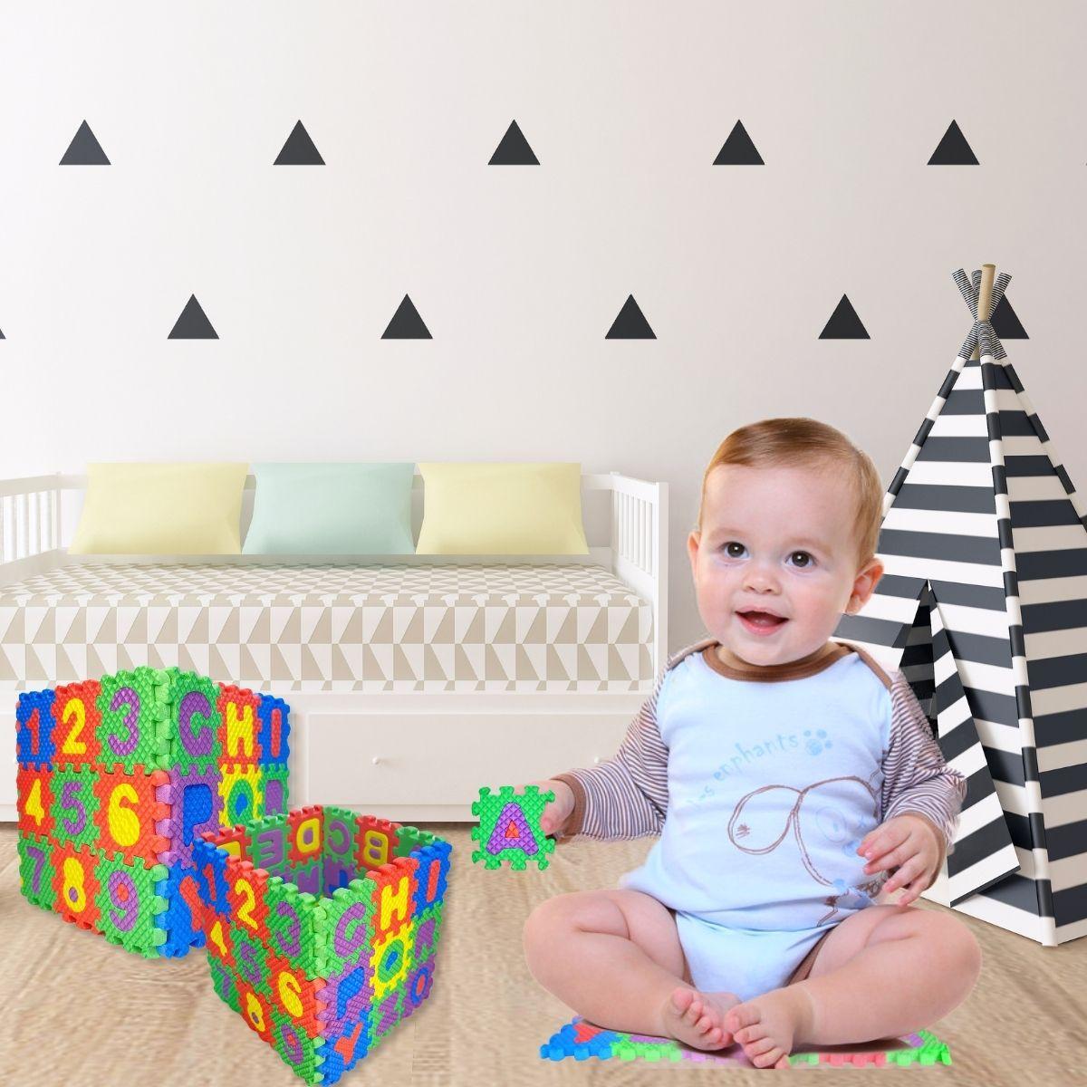 Tapete Didático Eva Infantil Letras Números Tatame Alfabeto