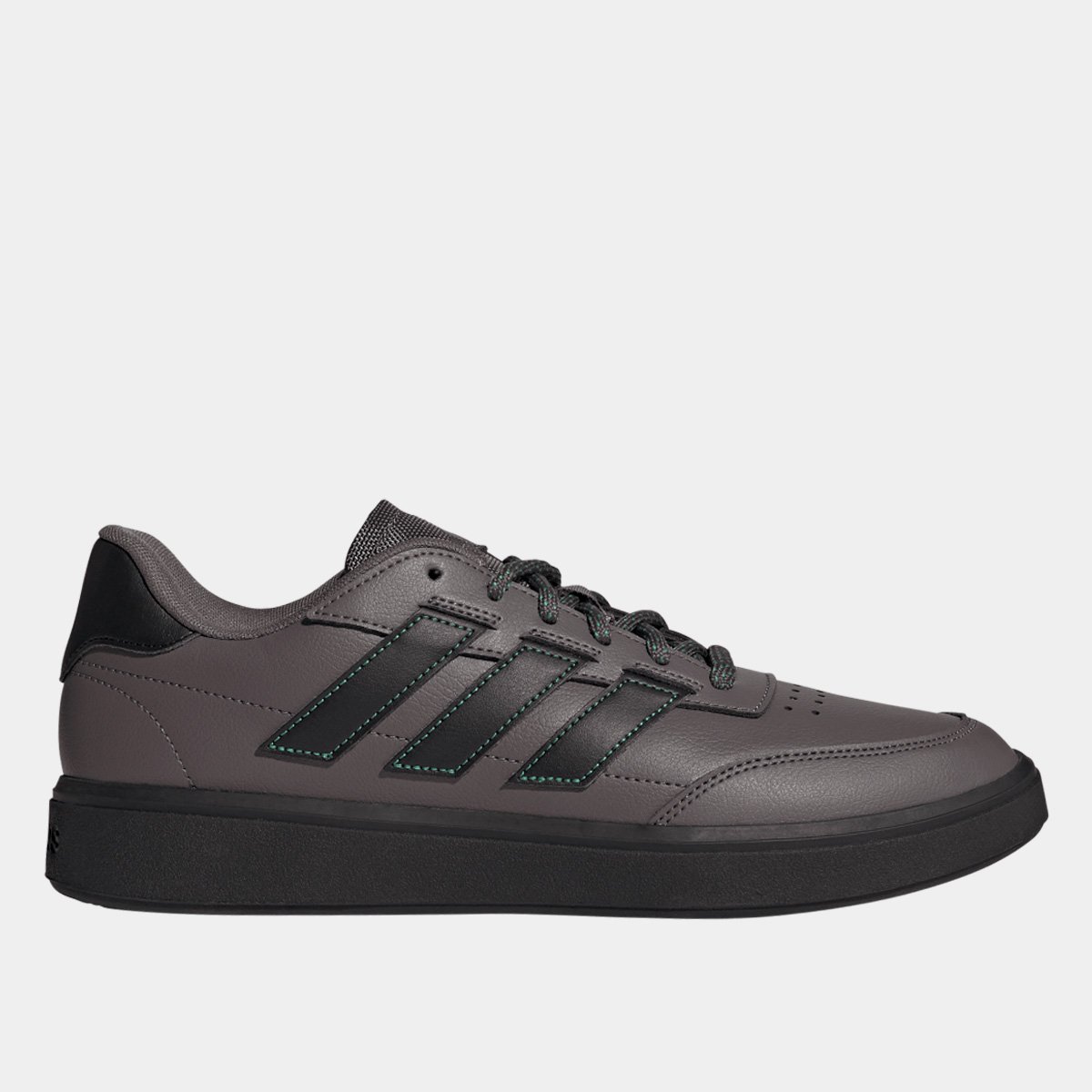 Miniatura Tênis Adidas CourtBlock Masculino Cinza+Preto - 37