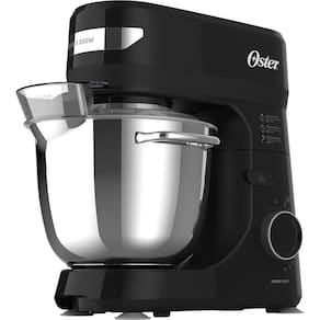 Miniatura Batedeira Planetária Bowl Inox III Oster OBAT641 850W 12 Velocidades Tampa Antirrespingos 110V