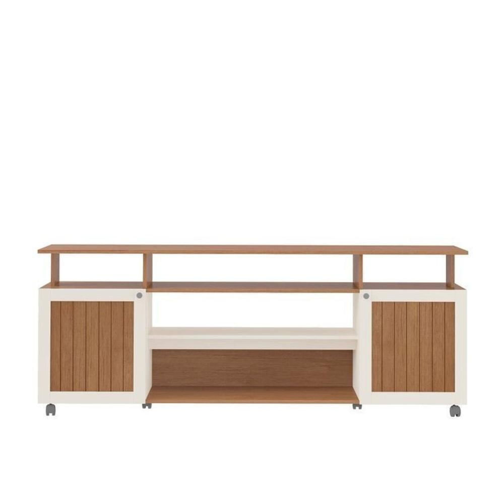 Miniatura Kit para sala de estar Rack e Bar e Mesa de Centro Ipanema Cinamomo/Off White