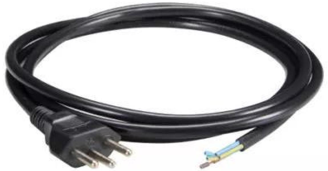 Miniatura Plug 180 Rabicho Cabo Pvc Circular 3X2,5Mm 2 Metros 20A 250V