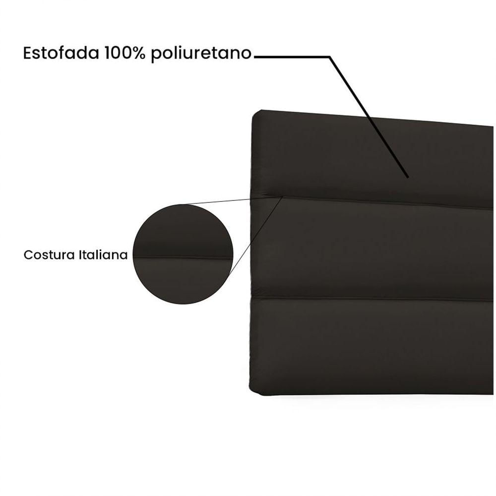 Miniatura Cabeceira Painel La Italiana Casal 140cm Corino Marrom