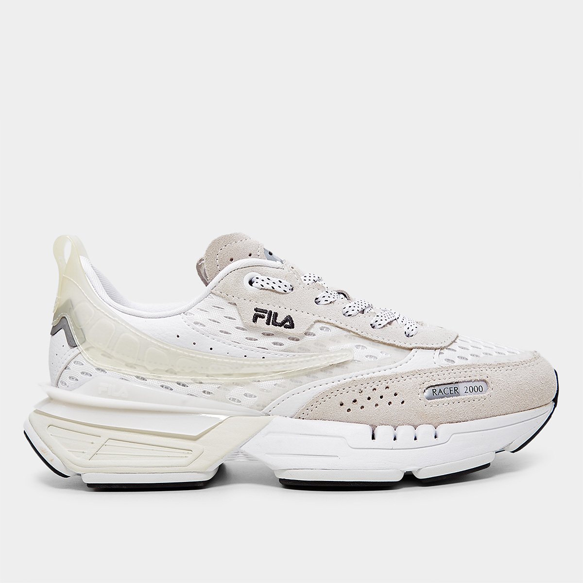 Miniatura Tenis Fila Renno Racer 2000 Feminino Branco+Preto - 35