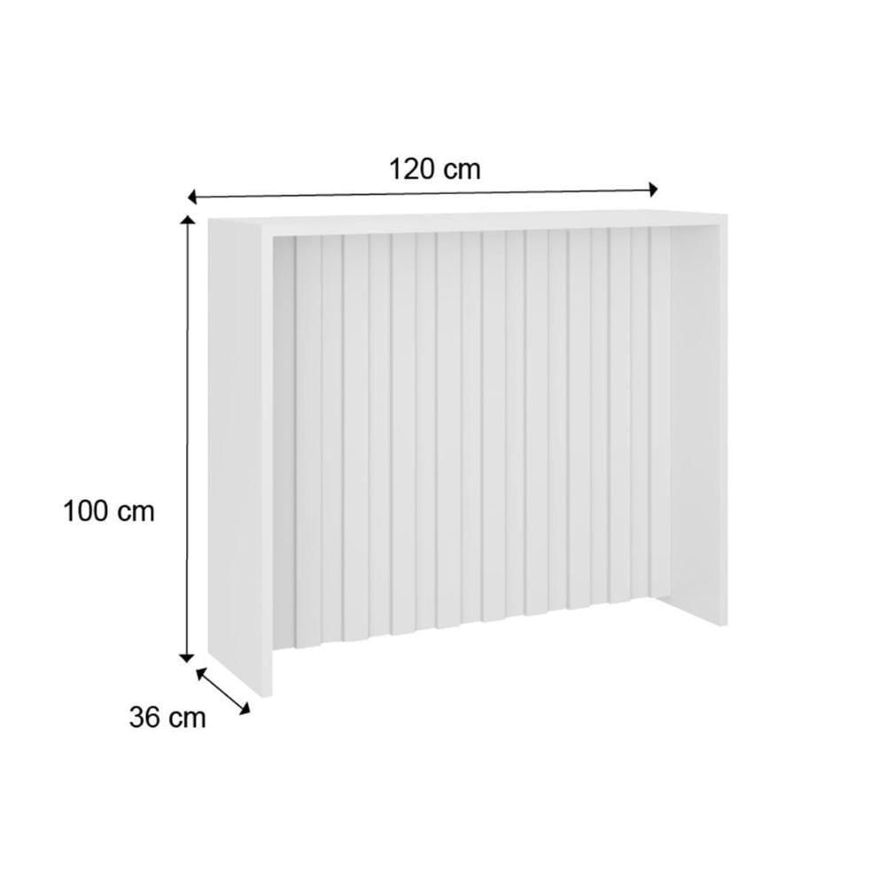 Miniatura Balcão Ilha Cozinha Gourmet Bancada Bella 2613 120cm Branco