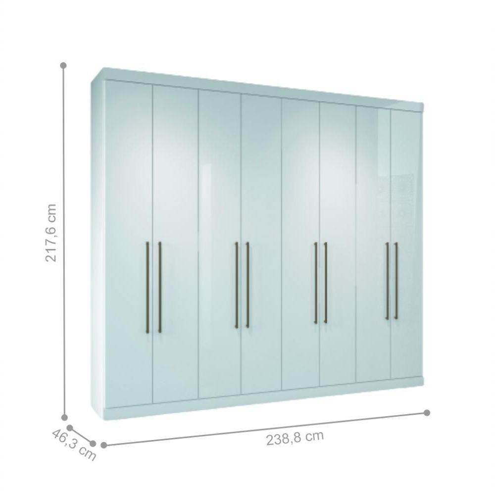 Miniatura Conjunto Guarda Roupa E Cabeceira Alan Branco