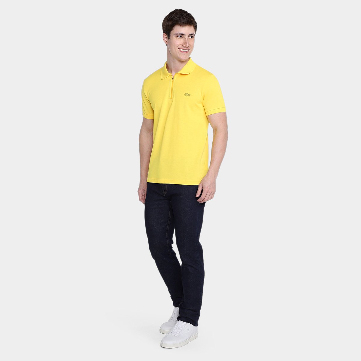 Miniatura Camisa Polo Lacoste Masculina Amarelo - G