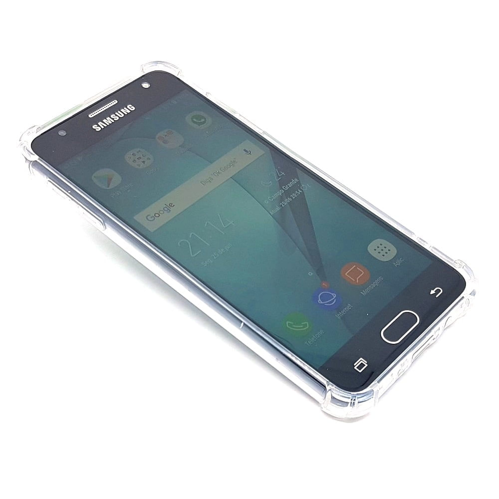 Miniatura Capa Samsung Galaxy J7 Prime Anti Impacto Tpu Transparente