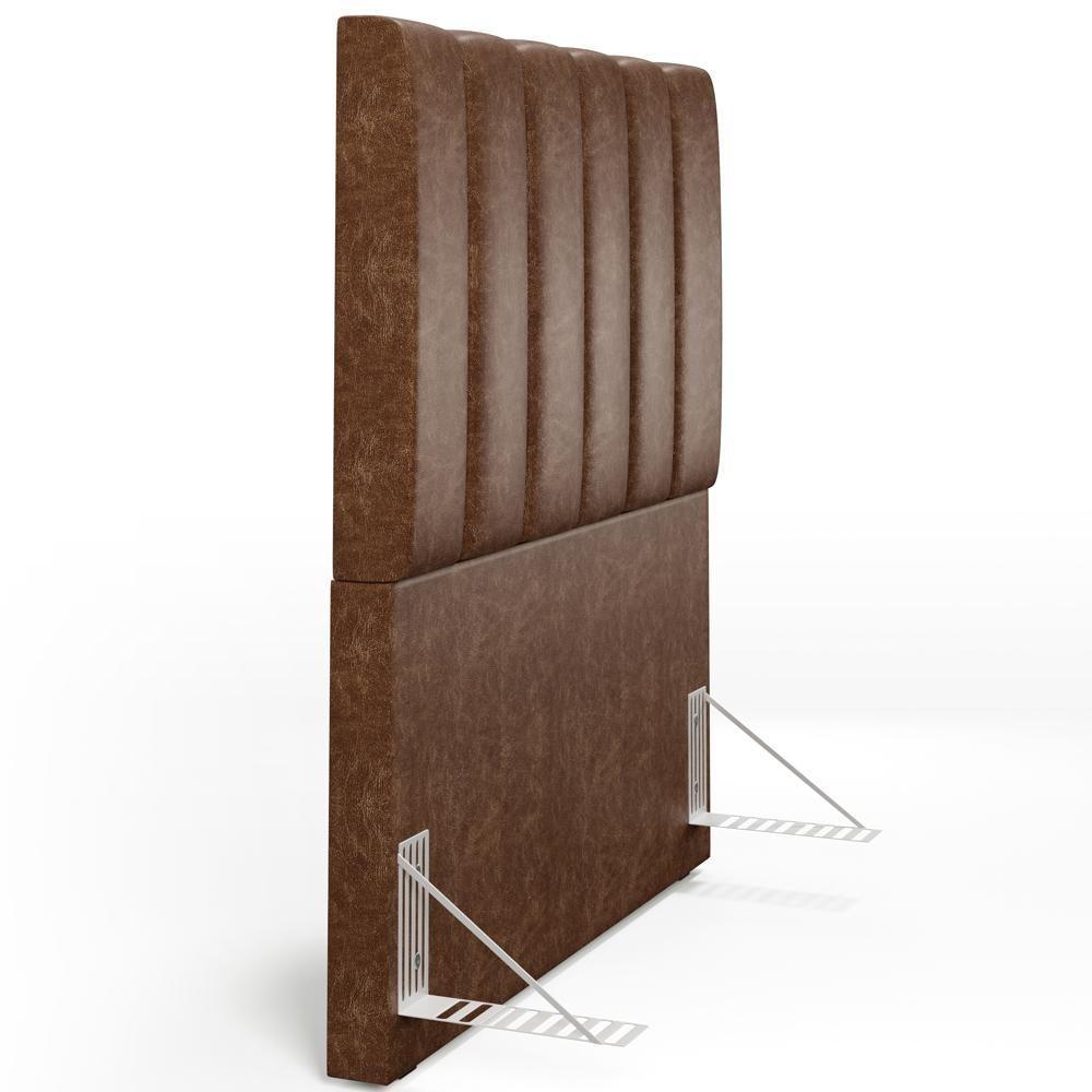 Miniatura Cabeceira Cama Box Solteiro 100 Cm Dália W01 Marrom