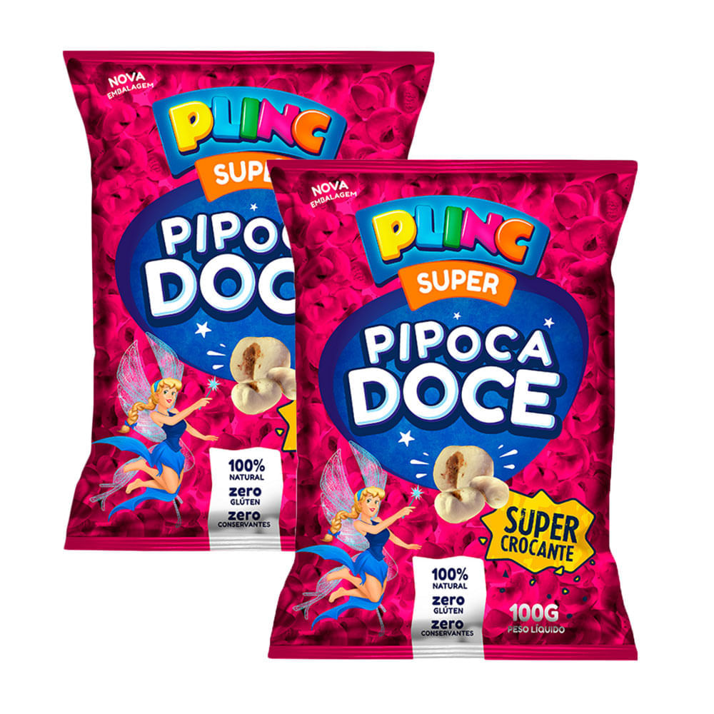 Miniatura Kit 2 Pipoca Doce Plinc Super 100g