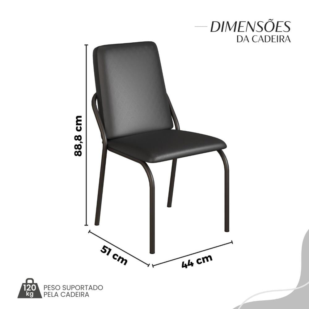Miniatura Conjunto Sala de Jantar Mesa Redonda 100cm Base Omega Tampo MDF Laca com Vidro Malibu Preto