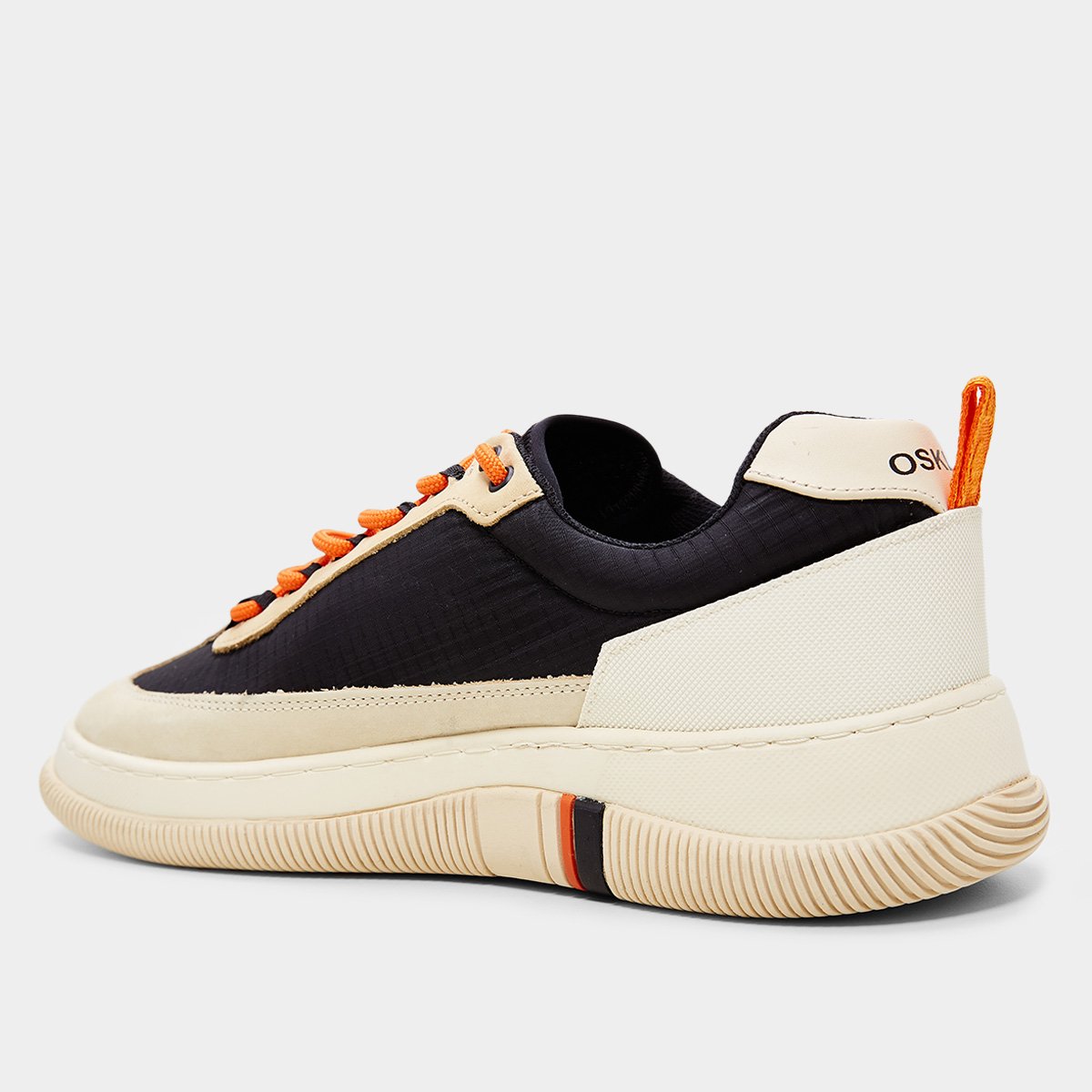 Miniatura Tênis Couro Osklen Hybrid Sprint Masculino Preto+Laranja - 43