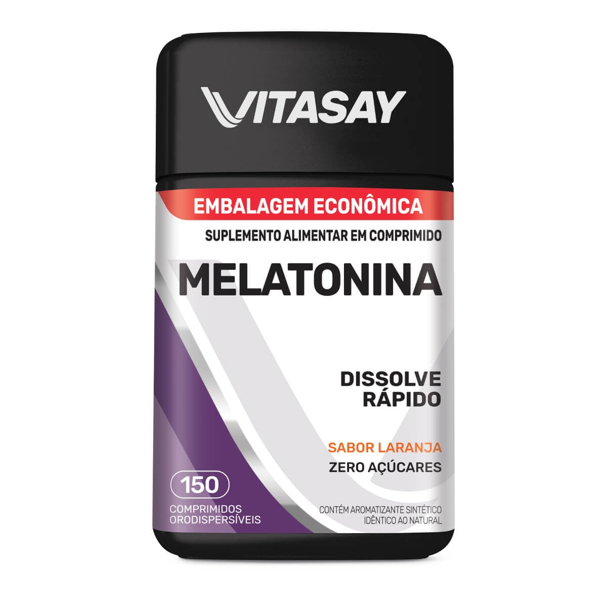 Miniatura Vitasay Melatonina Sabor Laranja 150 Comprimidos