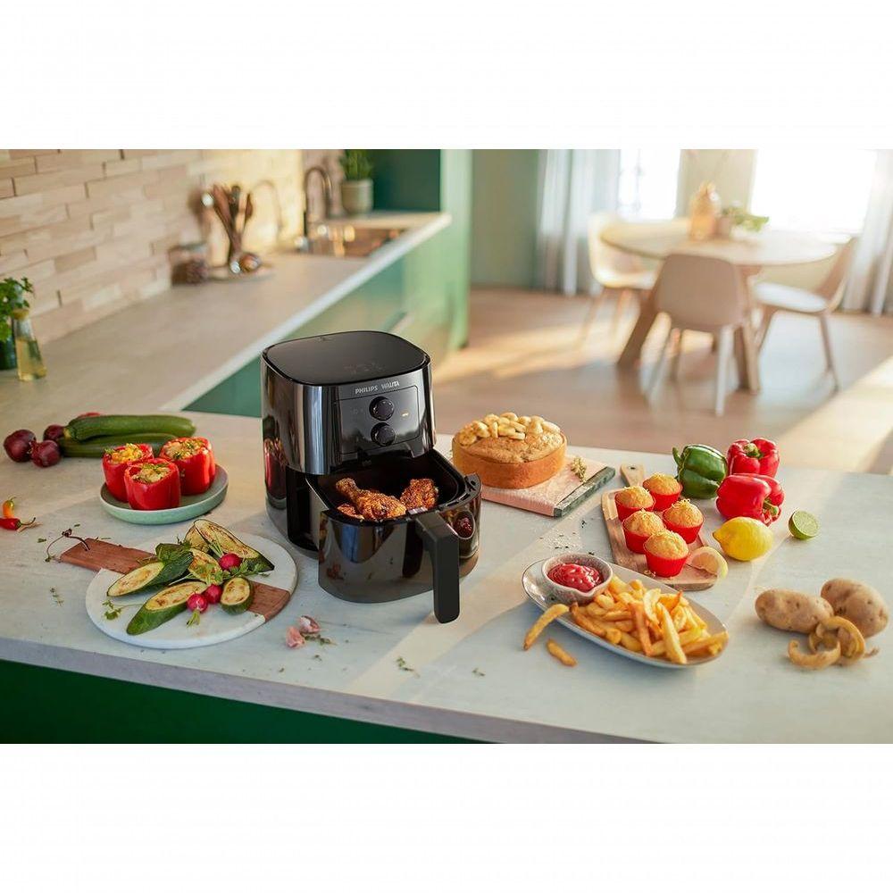 Miniatura Fritadeira Airfryer Philips Walita 4.1L Série 3000 - 1400W RI9201/91 Preta 110V