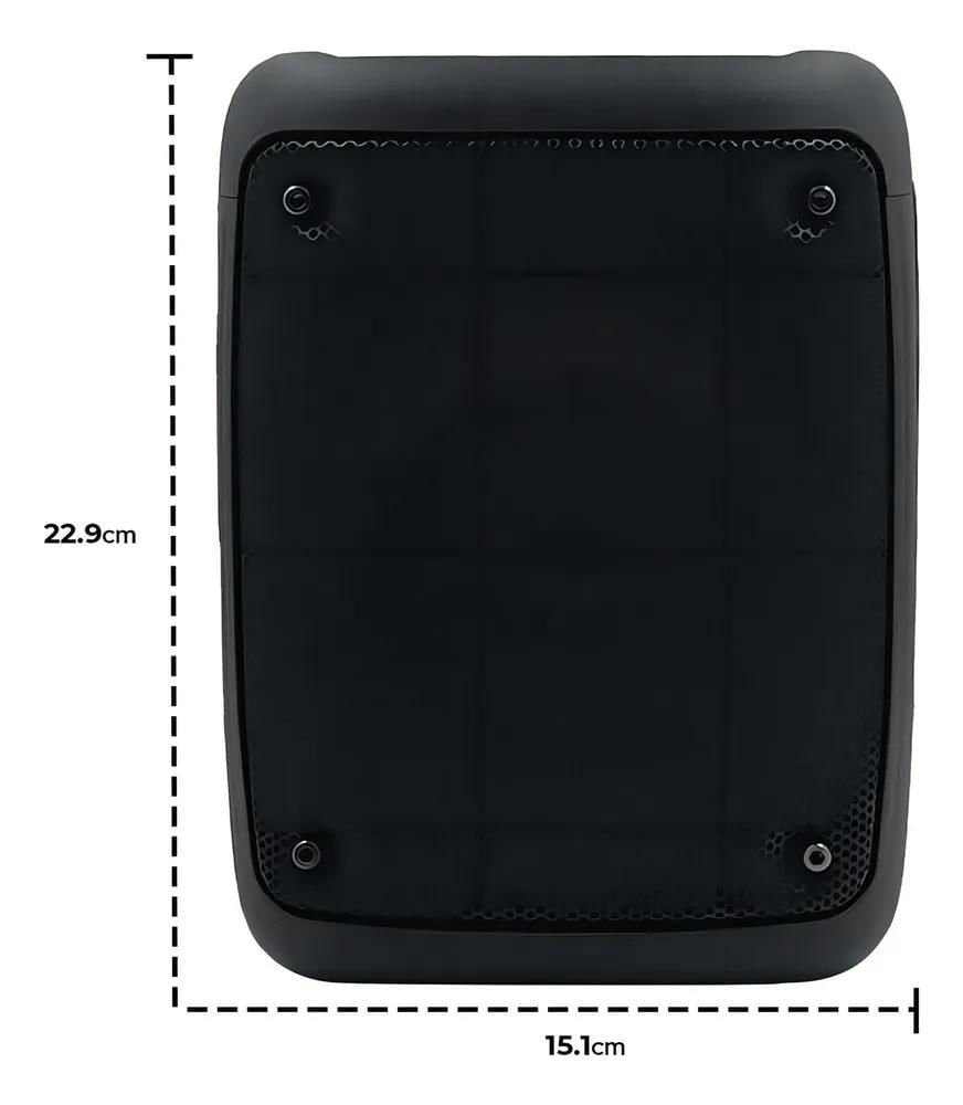 Caixa Som Bluetooth Rgb Com Karaokê E Rádio Fm