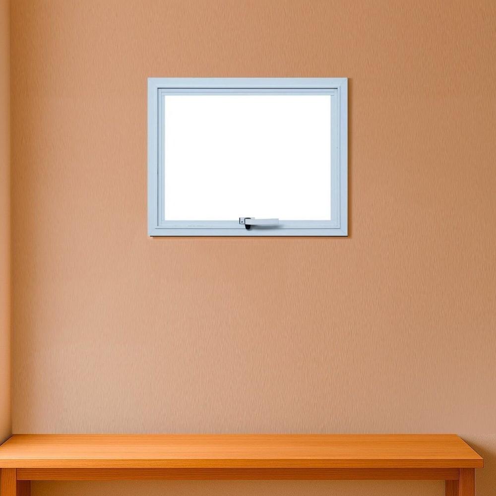 Miniatura Janela Maxim-Ar 1 Módulo Vidro Segurança 6cm 60cm x 60cm Fábrica do Alumínio Branco