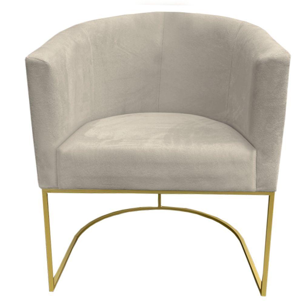 Miniatura Poltrona Paola Base De Ferro Sued Bege D'classe Decor