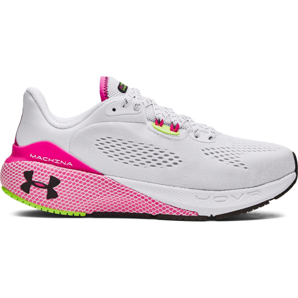 Miniatura Tênis de Corrida Feminino Under Armour Machina 3 34 Branco