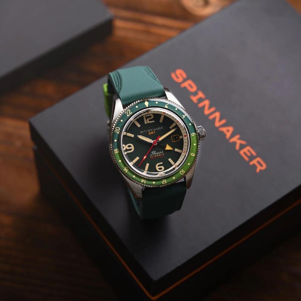 Miniatura Relógio Spinnaker Fleuss GMT Automatic Forest Green SP-5120-44