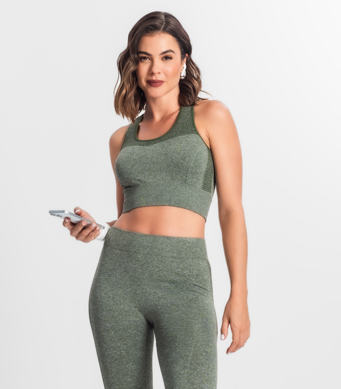 Miniatura Top Fitness Seamless Sem Bojo Style Box Verde G