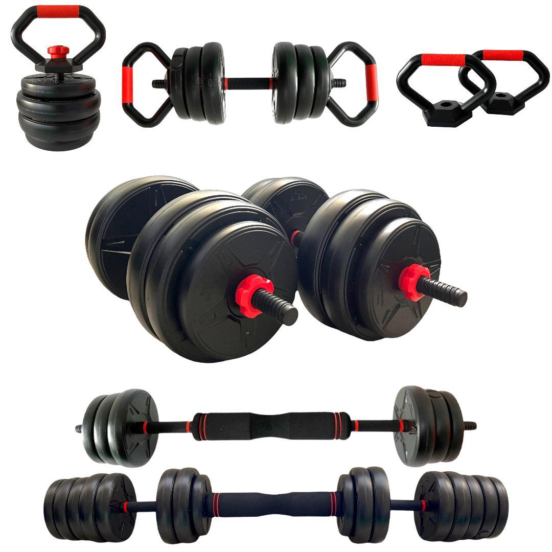 Miniatura Kit Halteres Musculação Kettlebell 6 Em 1 Peso 40Kg Odin Fit
