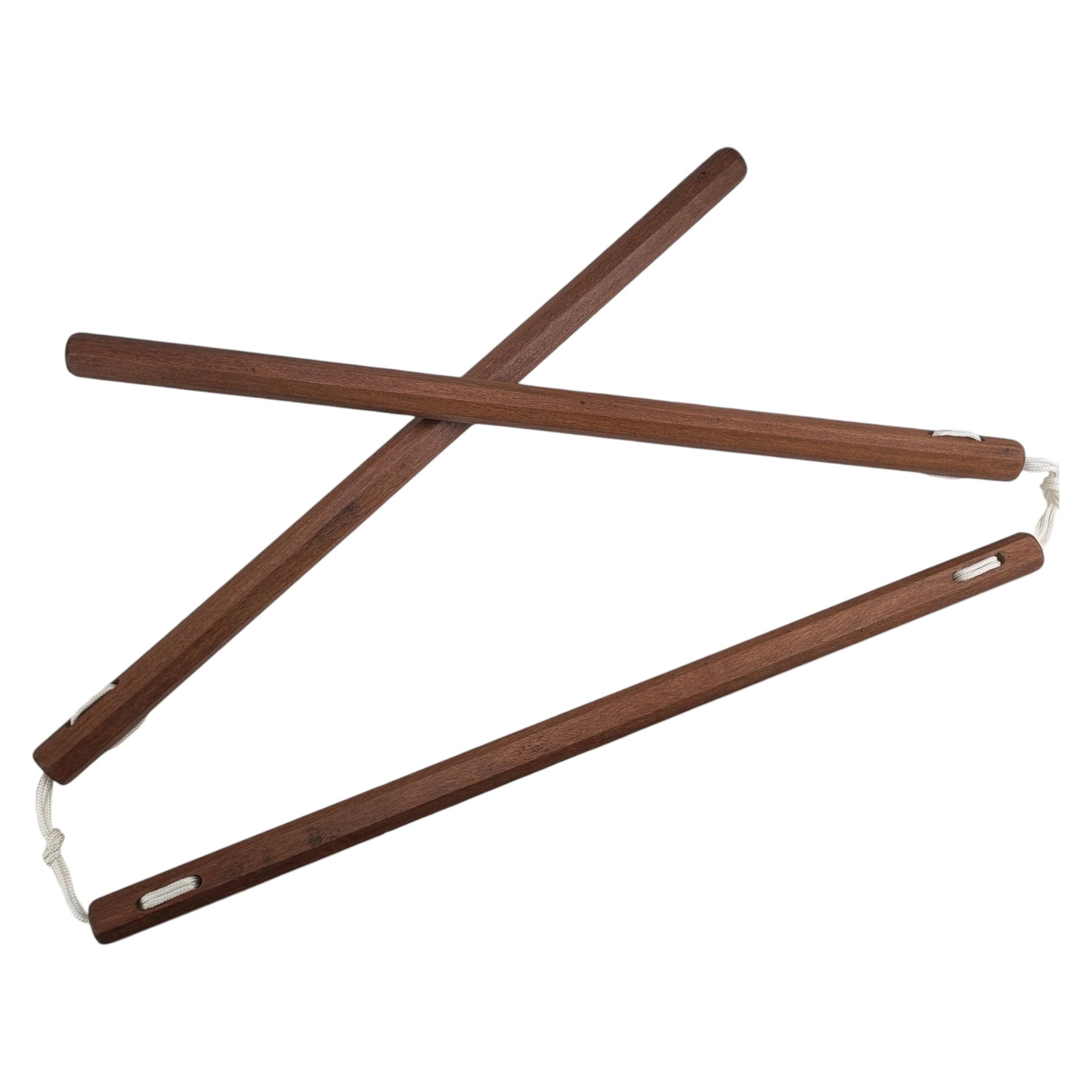 Miniatura Bastão Articulado 3 Partes San Ti Quan Madeira Para Treino