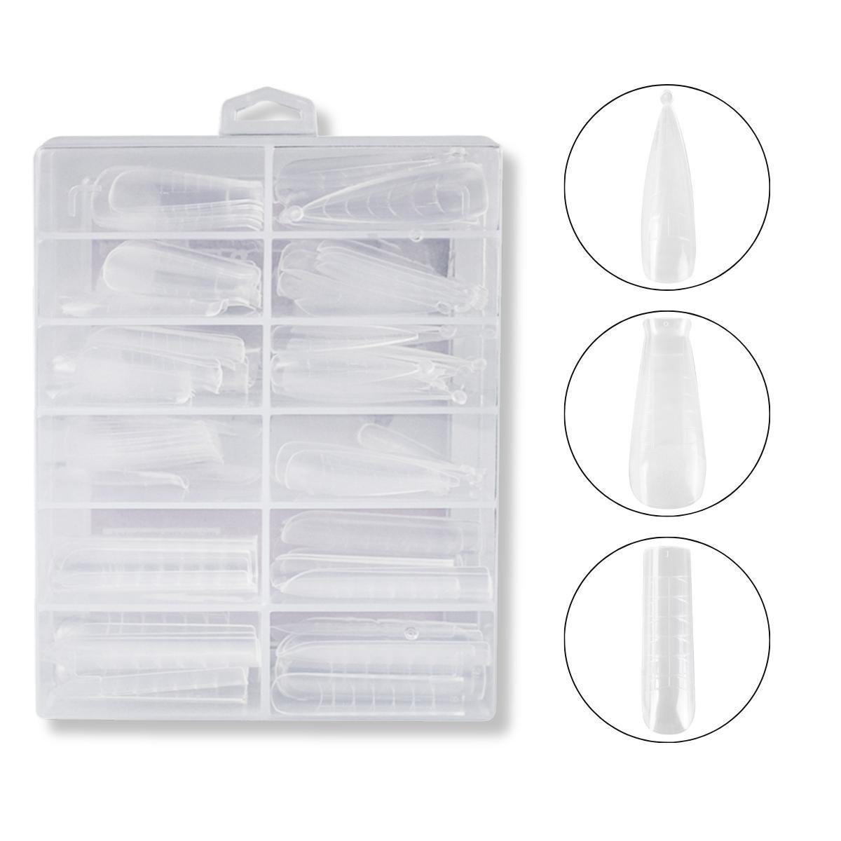 Miniatura Kit 144 Molde F1 Bailarina Quadrada Stiletto Unhas Polygel