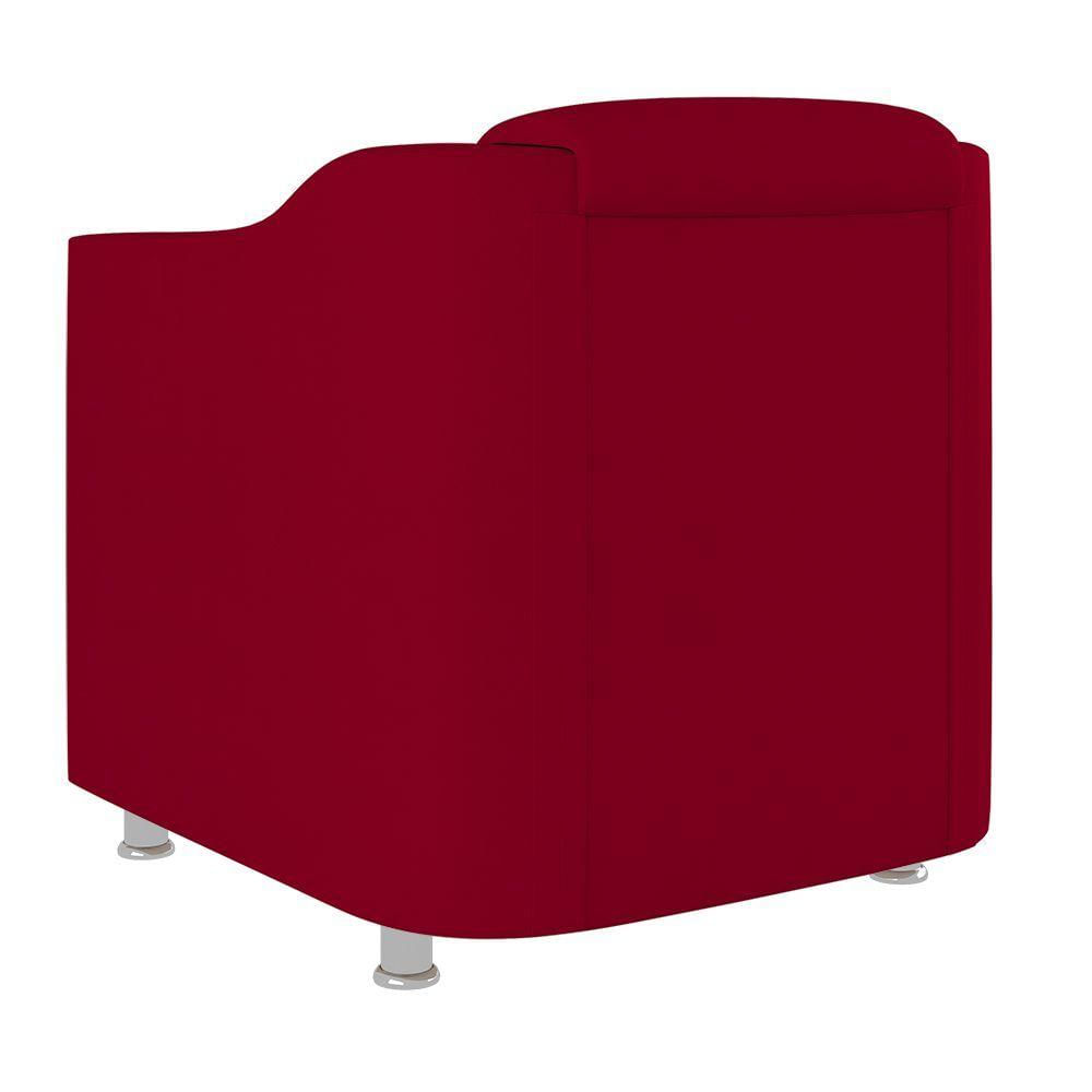 Miniatura Kit 02 Poltronas Recepção Consultório Suede ? Balaqui Decor Cor:Vermelho