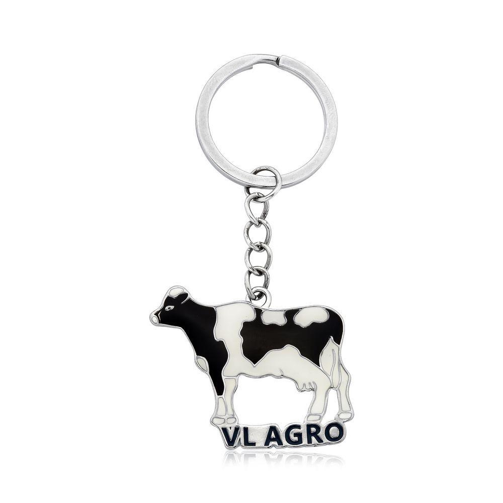 Miniatura Chaveiro Vaca Vl Agro Prateado