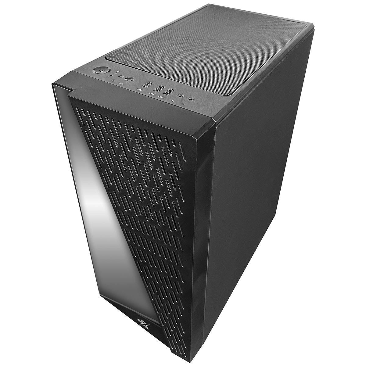 Miniatura Gabinete Gamer Brx Black Neon, Atx, Lateral Em Vidro